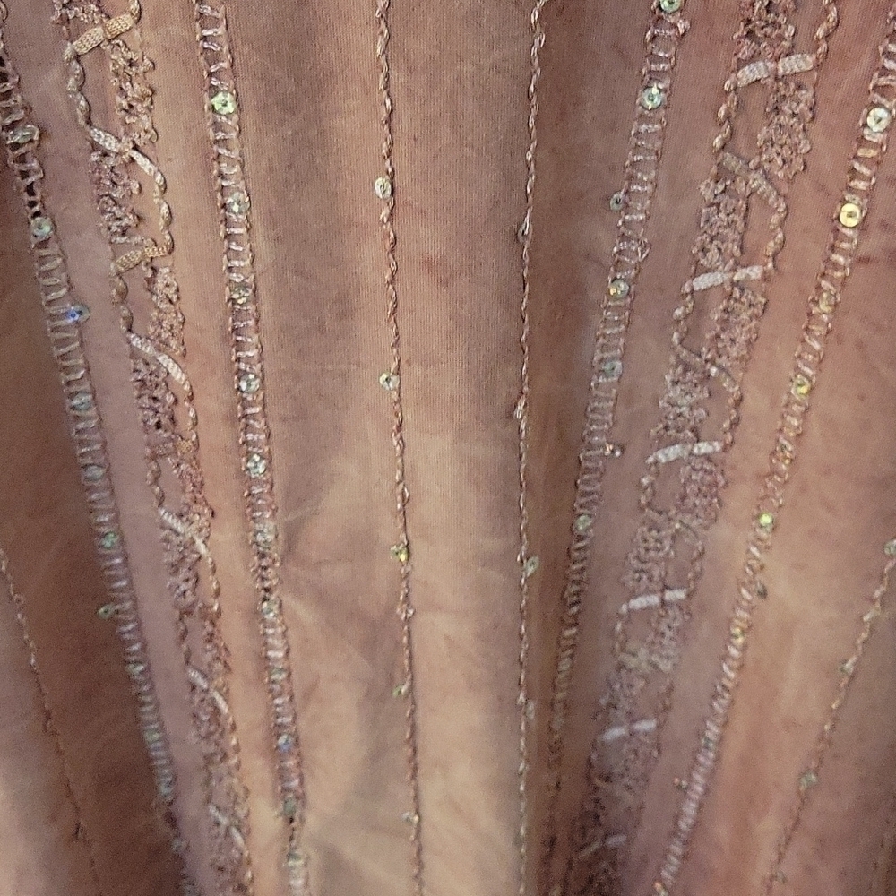 SHANNON FORD Dusty Pink Embroidered Beaded Sequin Batik Tunic - Picture 7 of 13